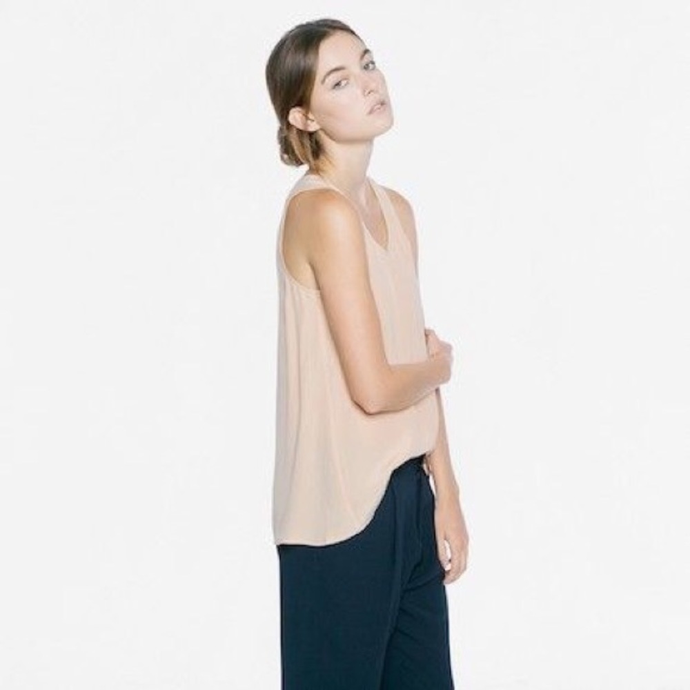 SOLD - Everlane Blush Silk Tank